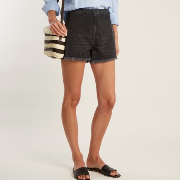 NWT Rachel Comey high-rise raw-edge denim shorts - Picture 11 of 14